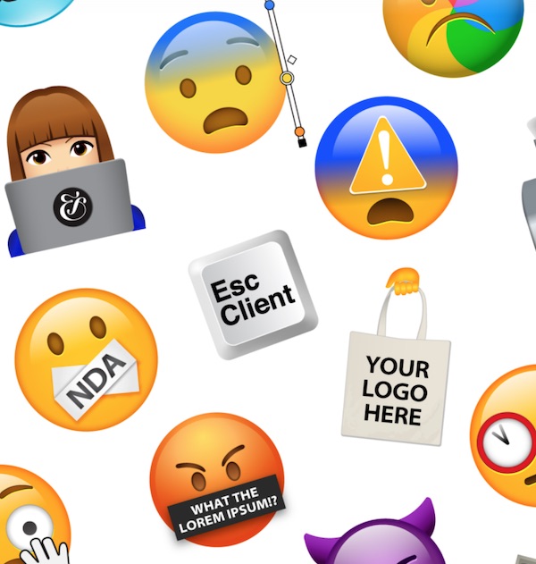 emojis diseñadores gráficos cuarentena