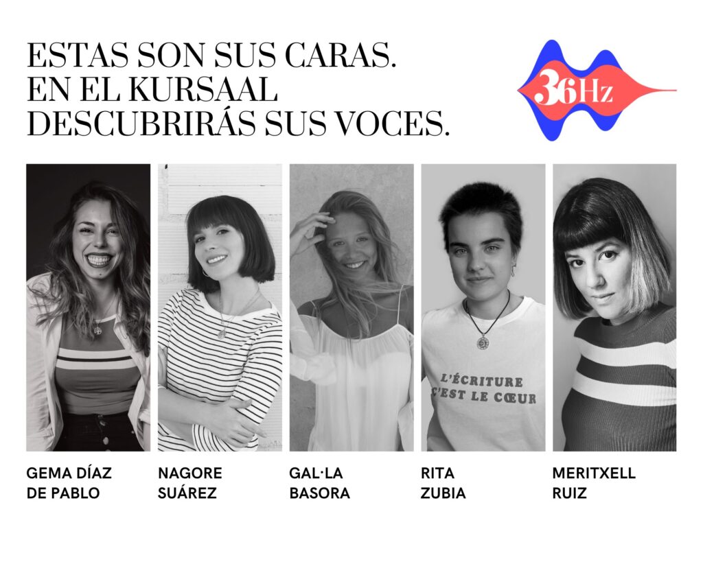 Gema Díaz de Pablo, Nagore Suárez, Gal·la Basora, Rita Zubia y Meritxell Ruiz, las ganadoras de 36Hz del 2020